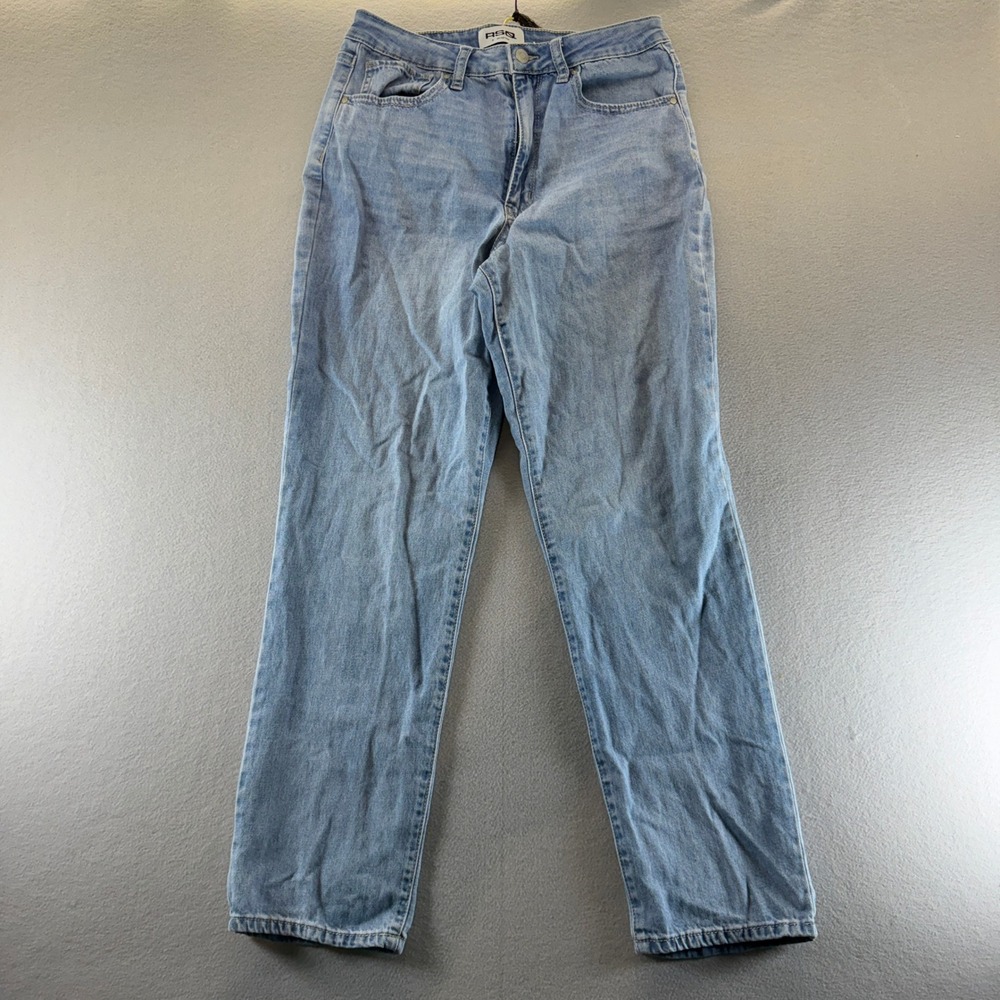 RSQ Vintage Mom Jeans Womens 30 Light Wash Blue High Rise Denim Relaxed Fit‎